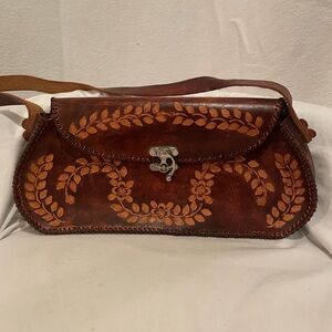 Handcrafted Brown Leather Shoulder Bag